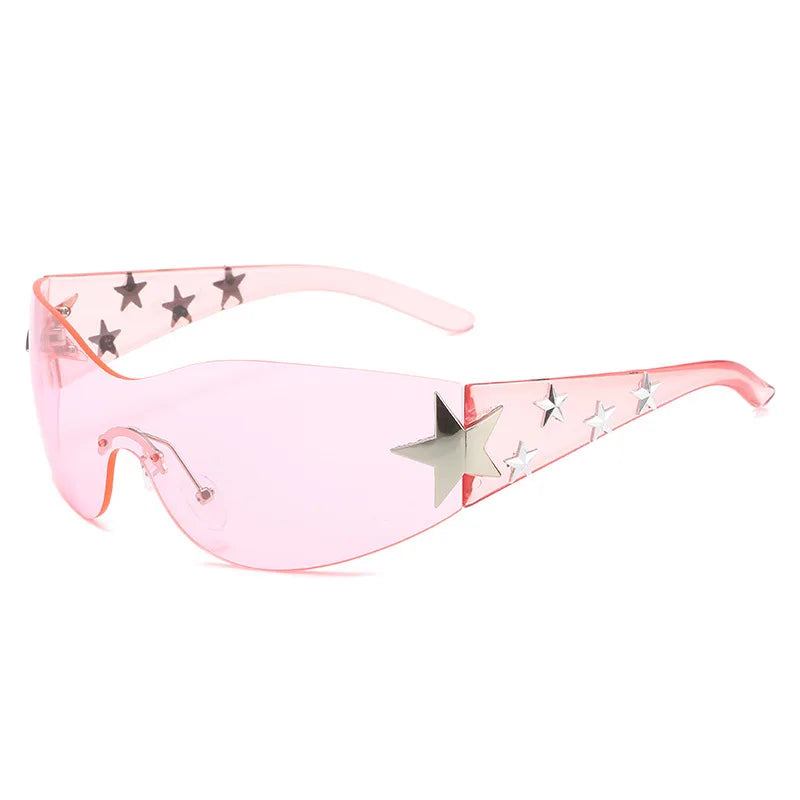 New diamond studded sunglasses five pointed star