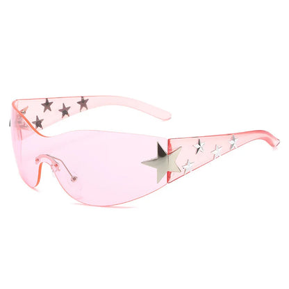 New diamond studded sunglasses five pointed star