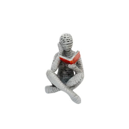 Home Furnishings Leisure Reading Girl Carving
