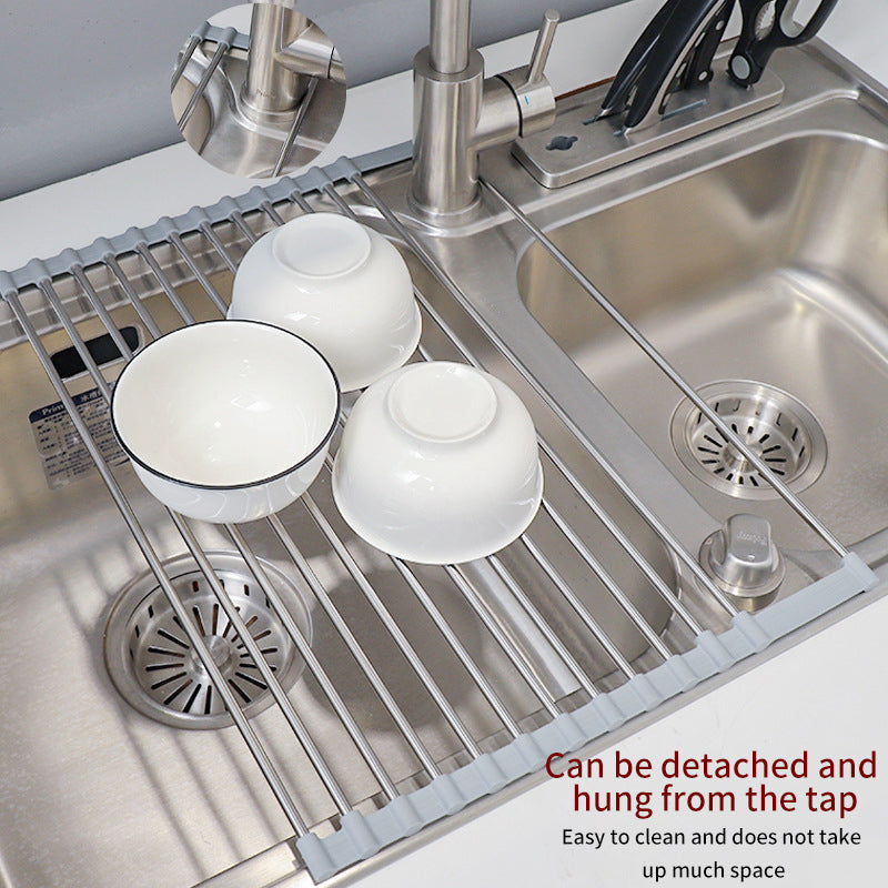 201 Stainless Steel Collapsible Drain Rack
