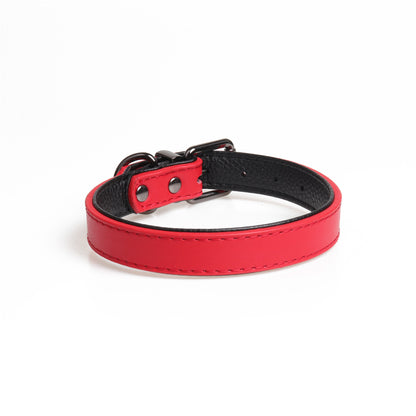 High-Quality Leather Pet, Double Leather Collar