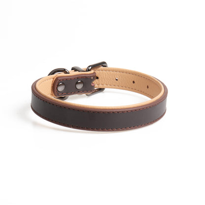 High-Quality Leather Pet, Double Leather Collar