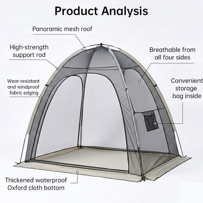Mesh Tent with Mosquito-Proof Design — Double-Sized Anti-Insect Screen Canopy