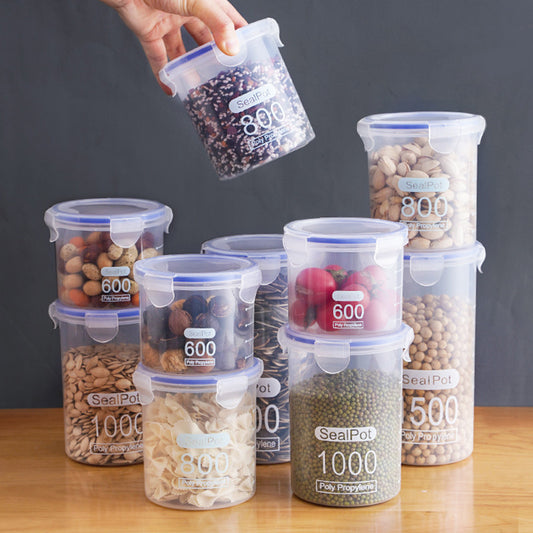 Food Storage Plastic Box Kitchen Sealed Jars