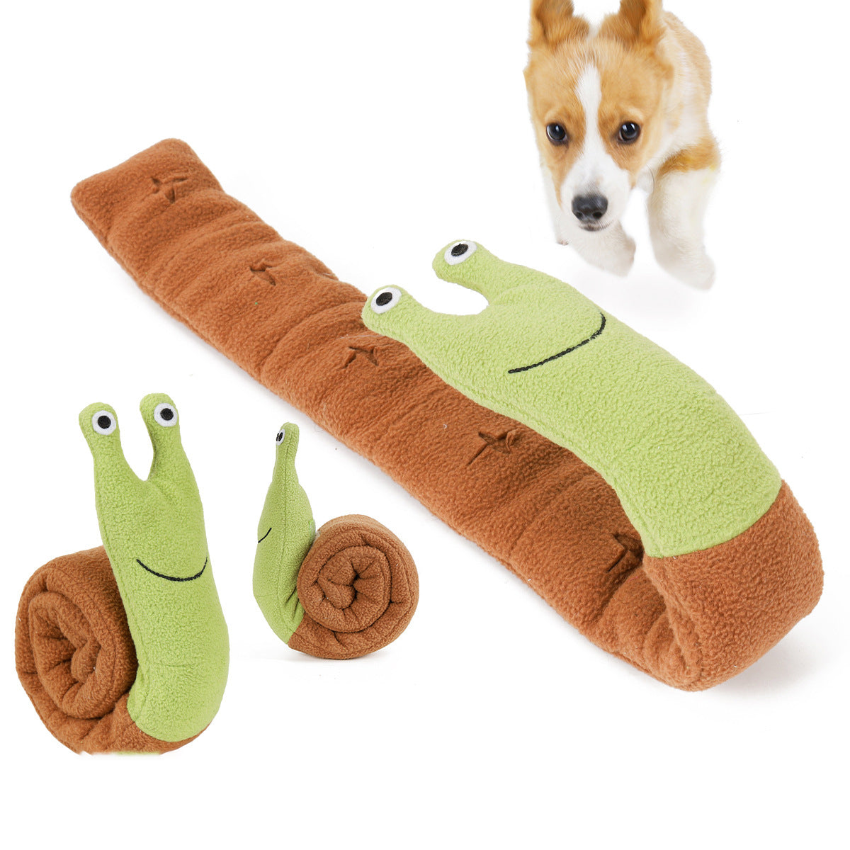 Snail Sniff Pet Toy Plush Molar Puppy Toy Voice Interaction
