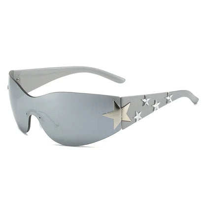 New diamond studded sunglasses five pointed star
