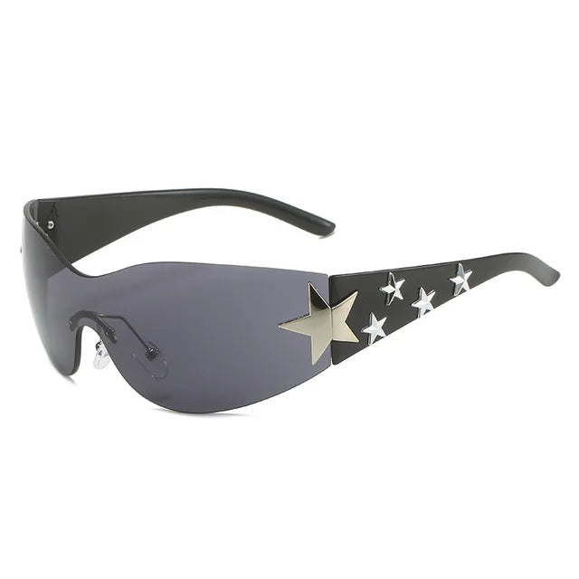 New diamond studded sunglasses five pointed star