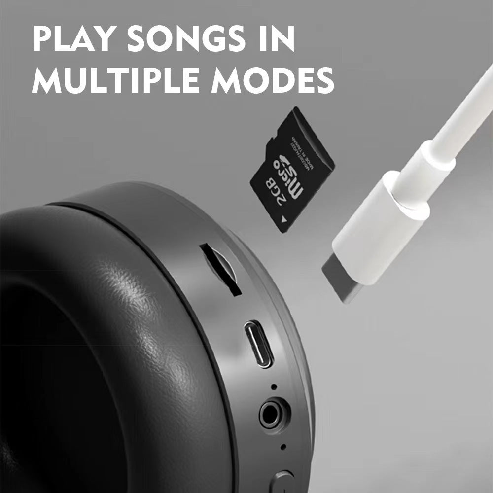 Head mounted wireless Bluetooth earphones