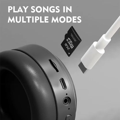 Head mounted wireless Bluetooth earphones