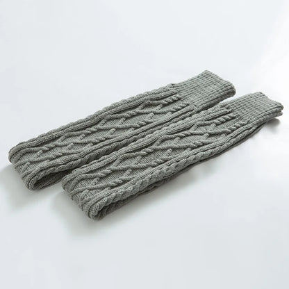 Knitted knee over foot warm leg socks