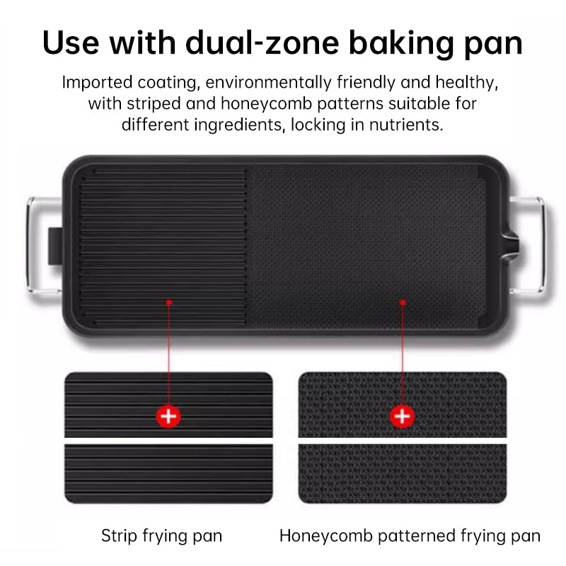 1500W Electric Grill, Smokeless Non-Stick Griddle