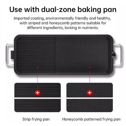 1500W Electric Grill, Smokeless Non-Stick Griddle