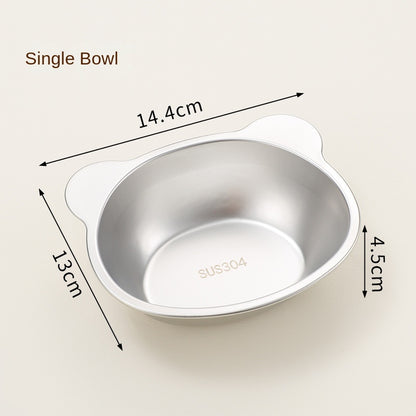 Stainless Steel Pet Feeding Bowl with Elevated Sloped