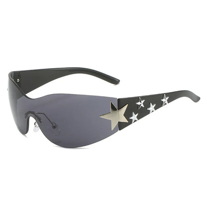 New diamond studded sunglasses five pointed star