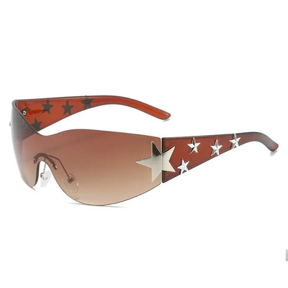New diamond studded sunglasses five pointed star