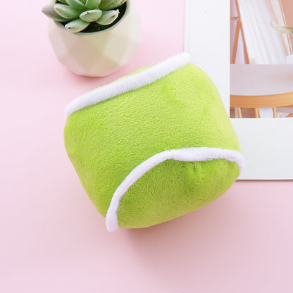 Pet Plush Squeaky Simulation Ball Toy