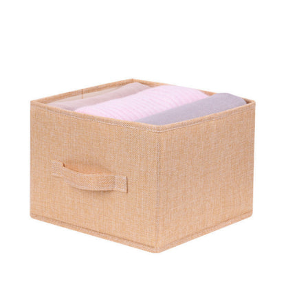Washable Imitation Linen Cotton And Linen Drawer Storage