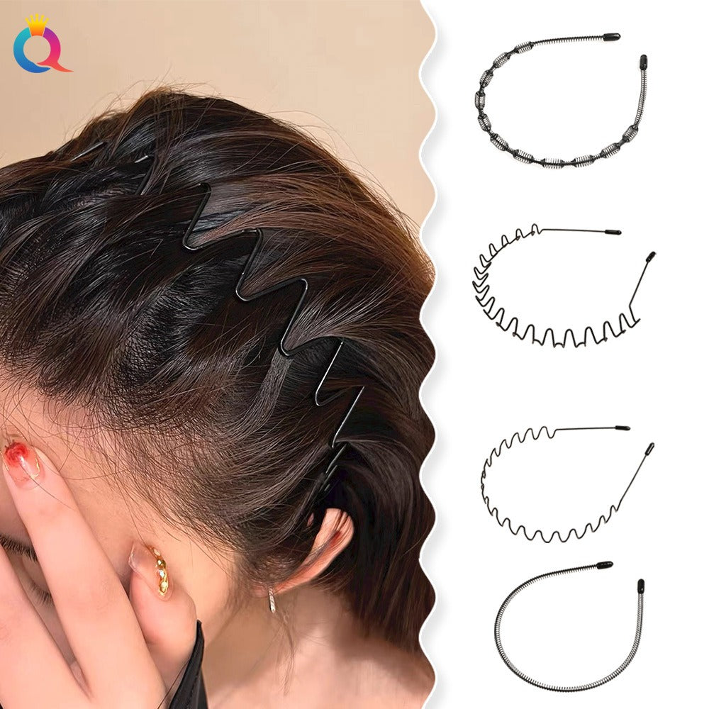 Minimal metal base facial wash hair band