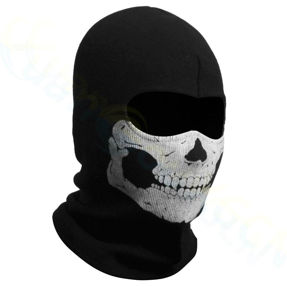 Motorcycle Balaclava Full Face Mask Skull Print