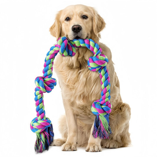 Large Dog Durable Five-Knot Rope Toy