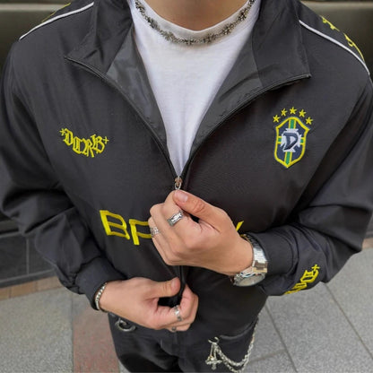 BRASIL embroidered football jacket