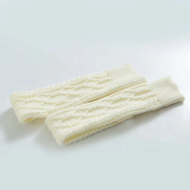 Knitted knee over foot warm leg socks