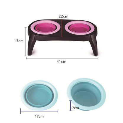 Silicone Double Pet Bowl