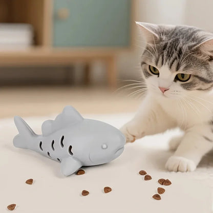 Silicone fish young cat pet teasing cat gnawing and hiding food
