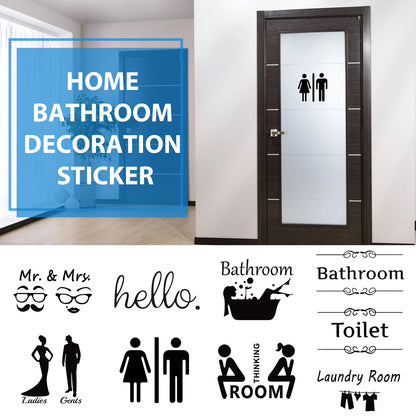 Home Bathroom Decor Wall Stickers Art