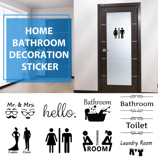 Home Bathroom Decor Wall Stickers Art