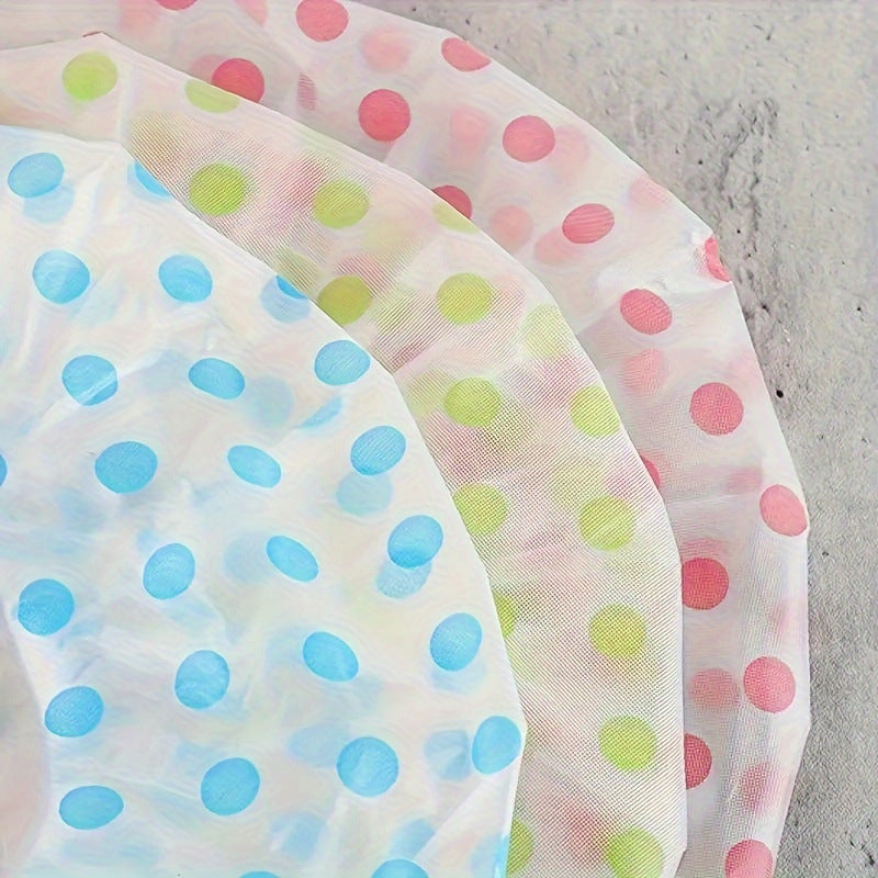 Polka Dot Shower Cap PVC Adult