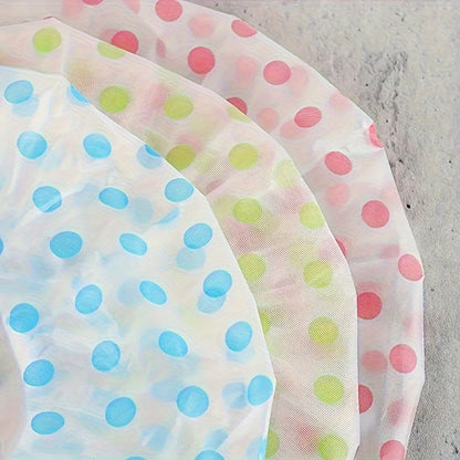 Polka Dot Shower Cap PVC Adult