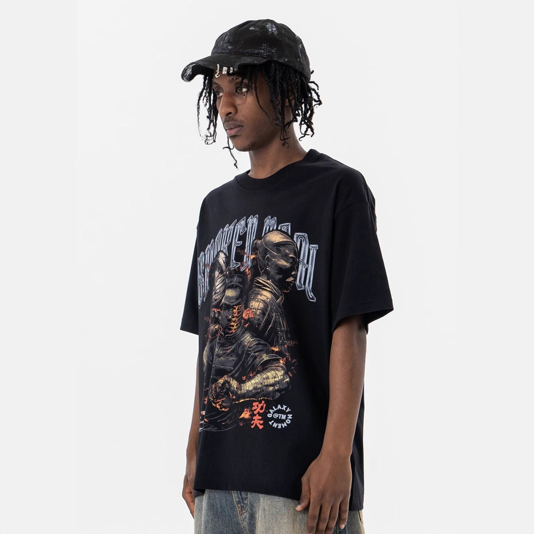 “Rampage” Print Casual Short Sleeve T-Shirt
