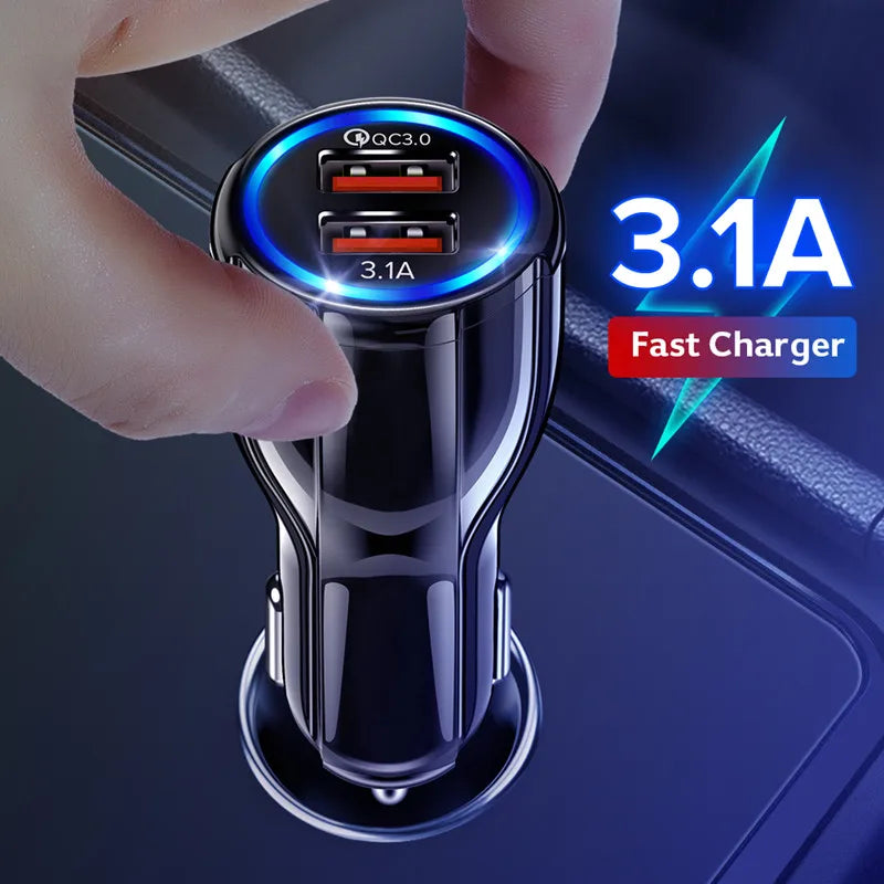 18W 3.1A Car Charger Dual USB Fast Charging