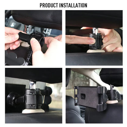Universal Tablet Stand Car Seat Back Bracket For 4-11 Inch Tablet