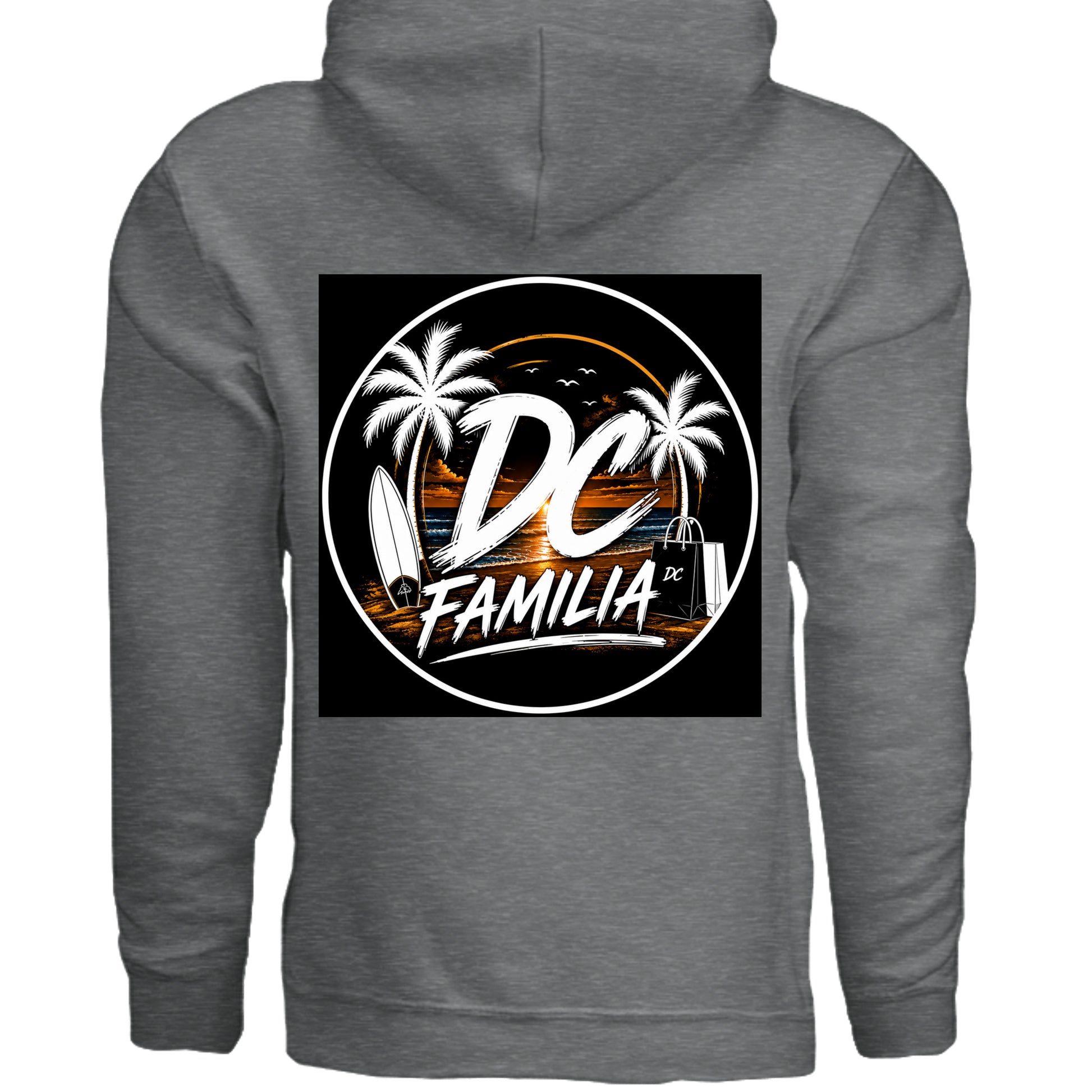 Fan Charcoal Heather - G185 - BACK
