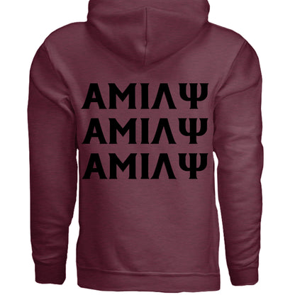 Heather Dark Maroon - G185 - BACK