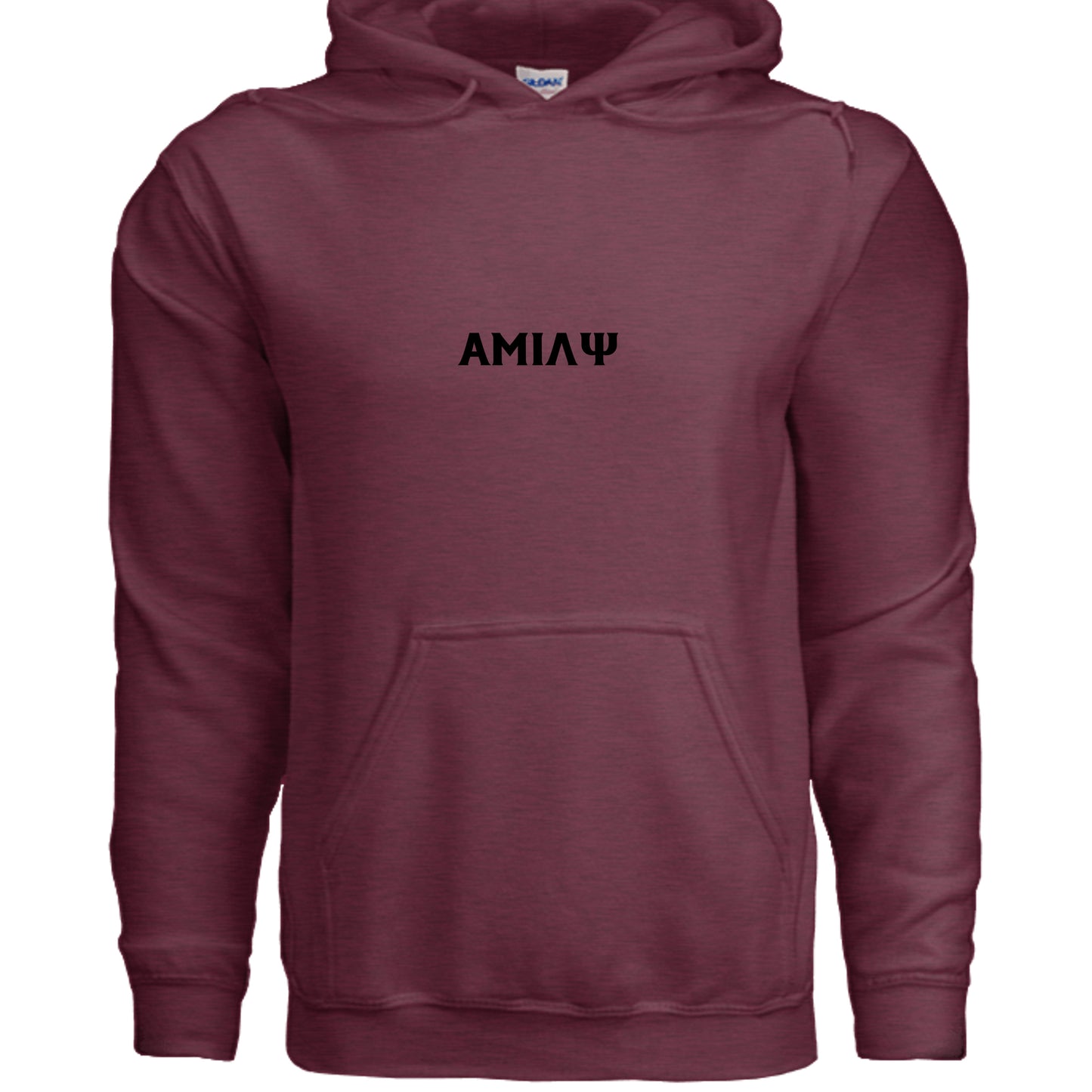 Heather Dark Maroon - G185 - FRONT