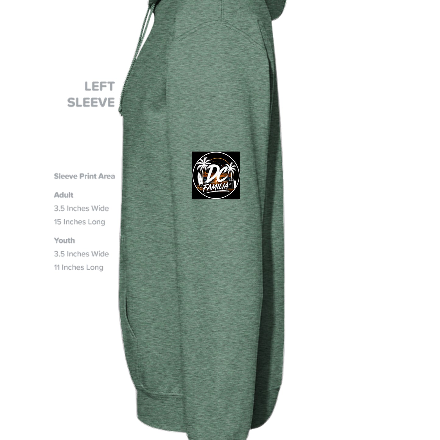 Heather Sport Dark Green - G185 - SLEEVE_LEFT