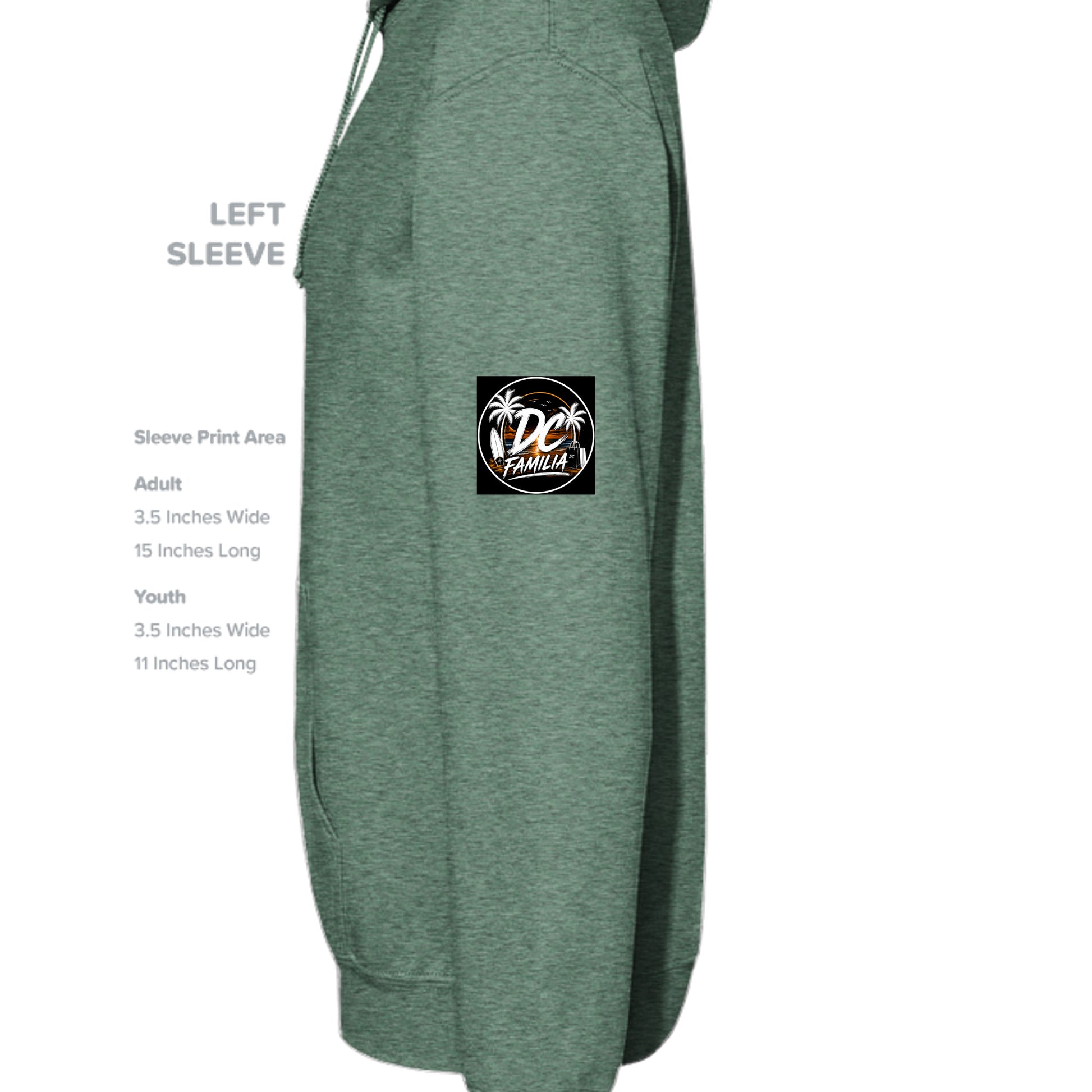 Heather Sport Dark Green - G185 - SLEEVE_LEFT