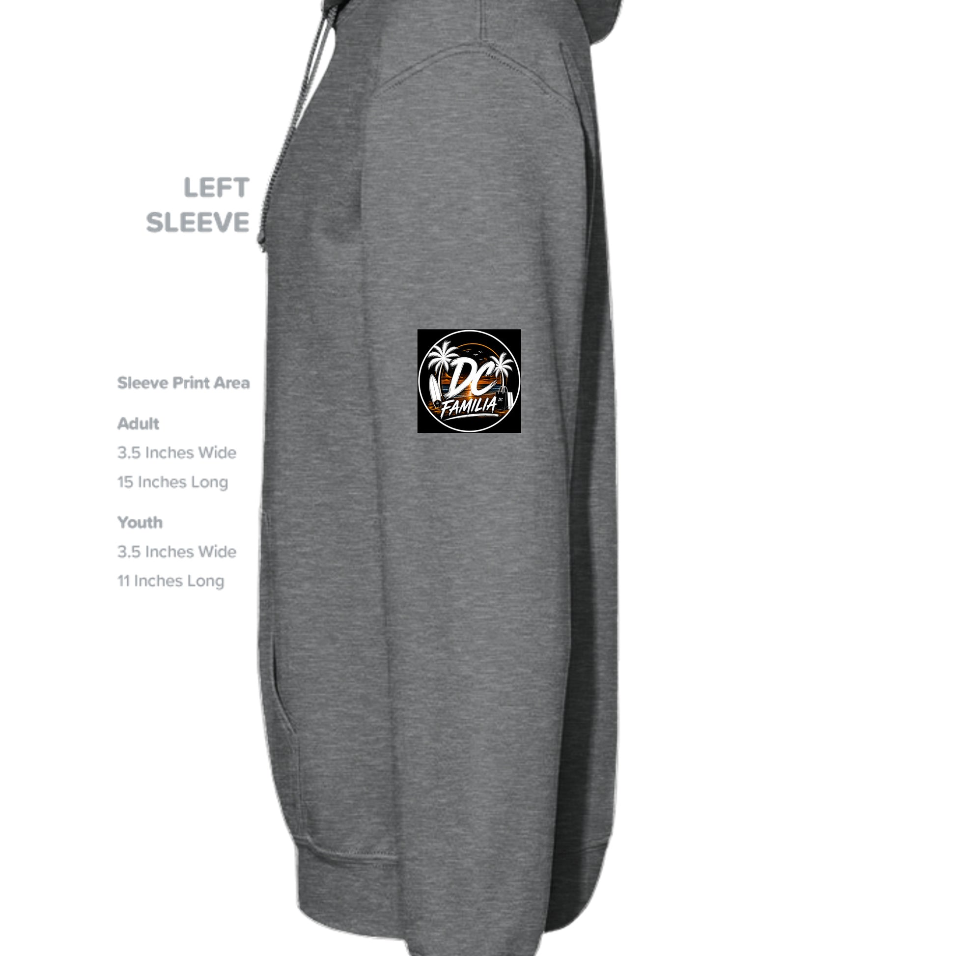 Fan Charcoal Heather - G185 - SLEEVE_LEFT