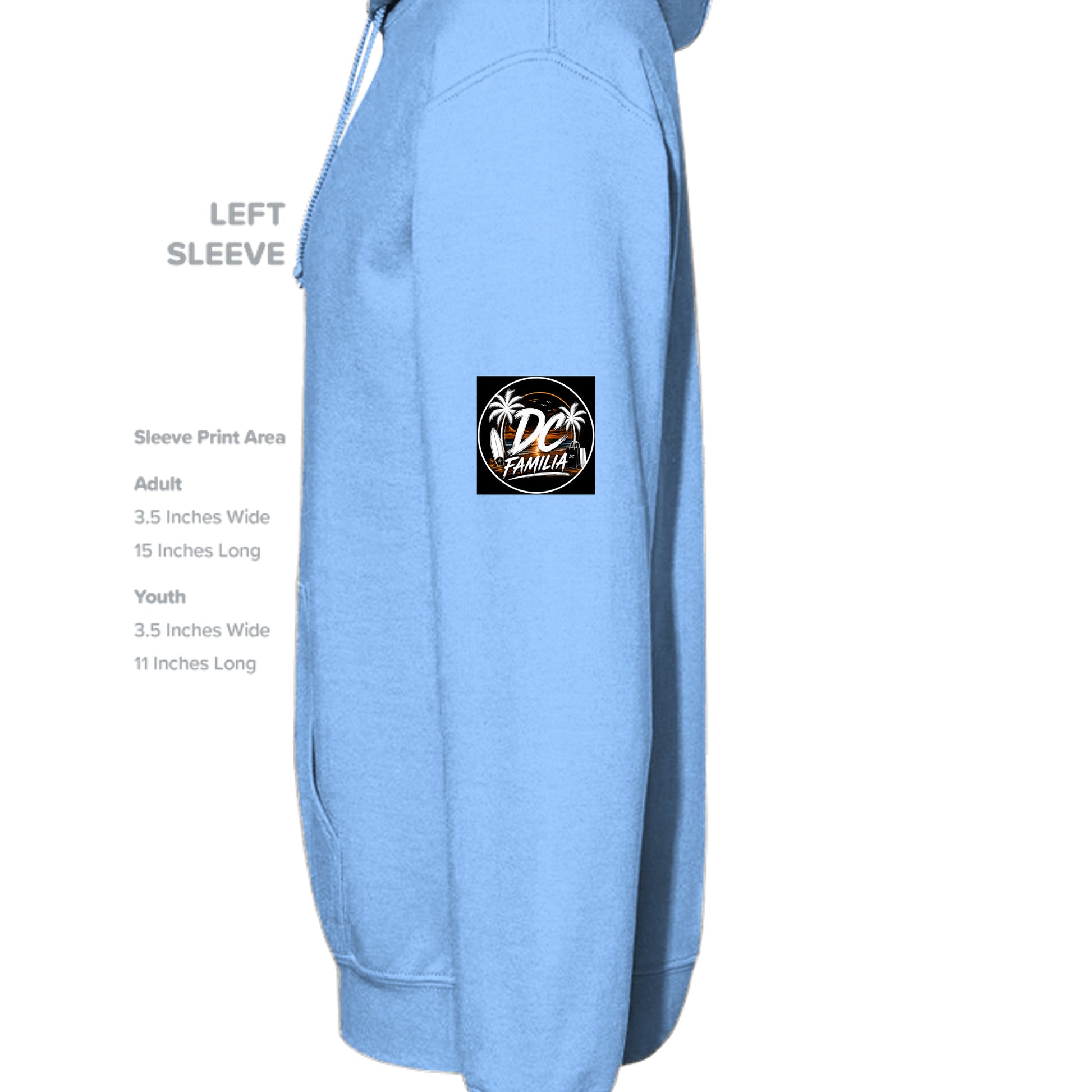 CAROLINA BLUE - G185 - SLEEVE_LEFT